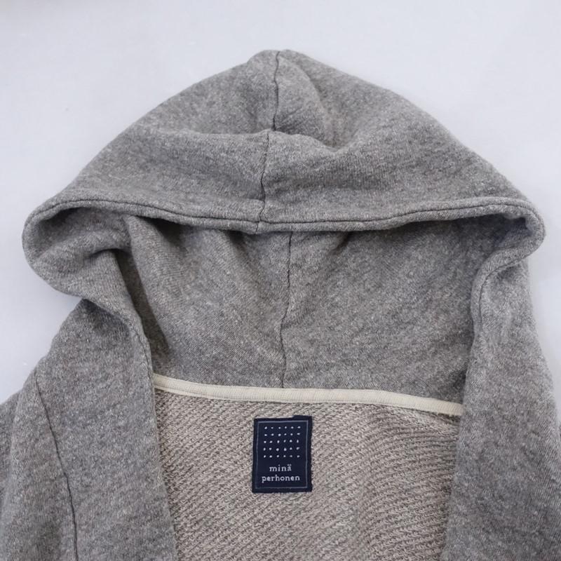 mina perhonen（ミナペルホネン） *pebble パーカー*綿毛グレー
