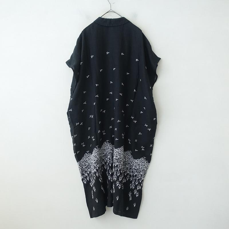 ミナペルホネン mina mingling 半袖ワンピース ひざ丈 鳥 ミナペルホネン mina mingling 半袖ワンピース ひざ丈 鳥 mina