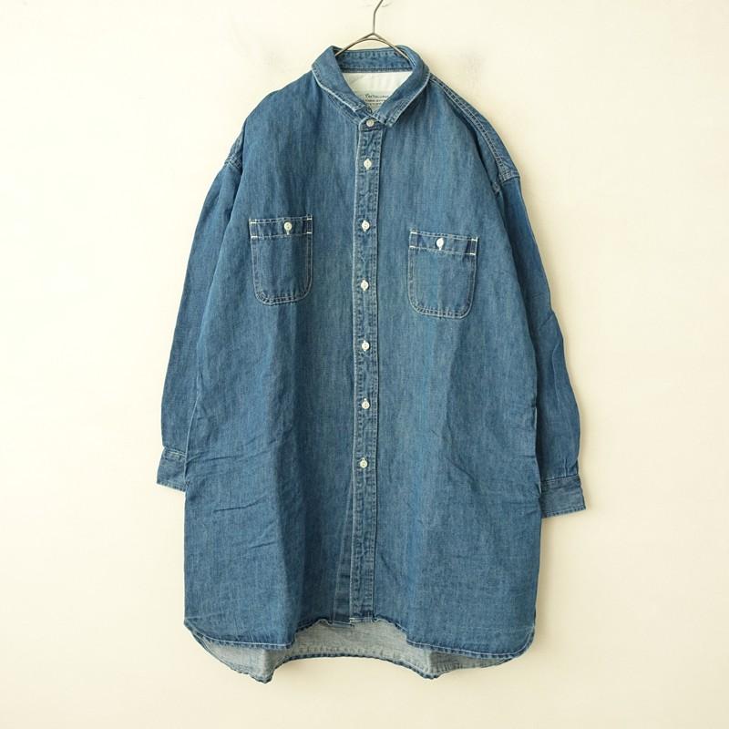 Veritecoeur（ヴェリテクール） *コットンリネンデニムロングシャツ*F