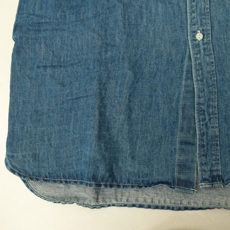 Veritecoeur（ヴェリテクール） *コットンリネンデニムロングシャツ*F 