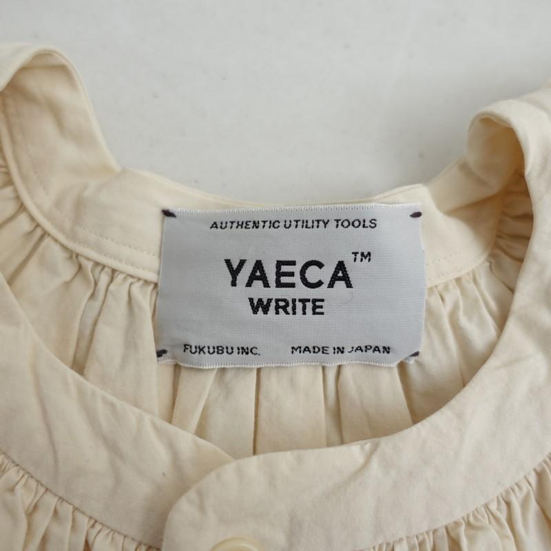 最終値下げ YAECA WRITE ギャザーブラウスロング ワンピース ホワイト YAECA ヤエカ ギャザーブラウス ワンピース ホワイト Mサイズ - メルカリ