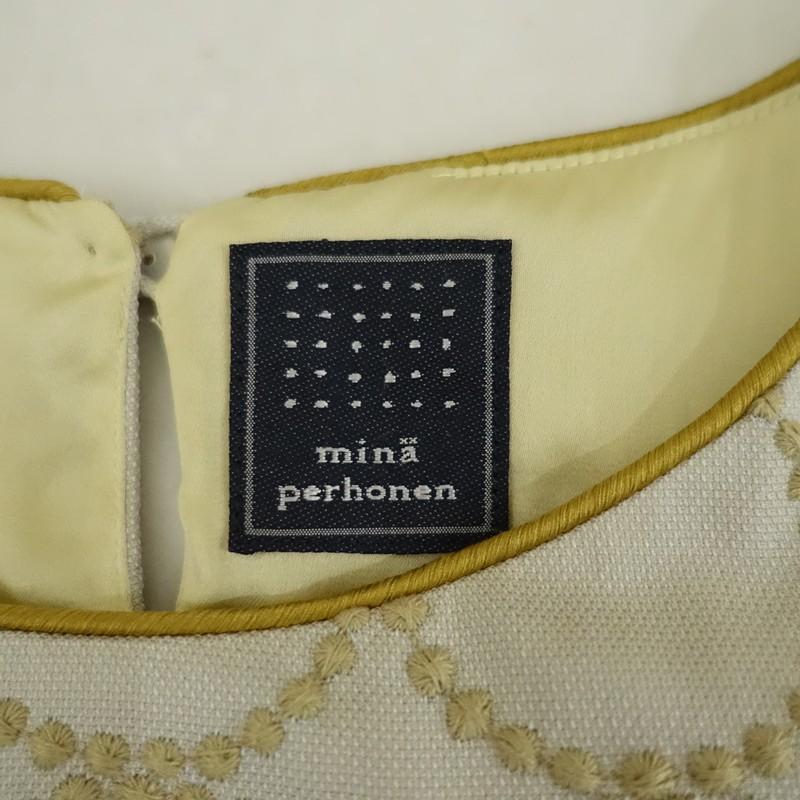 mina perhonen（ミナペルホネン） *tambourine 刺しゅうワンピース*38