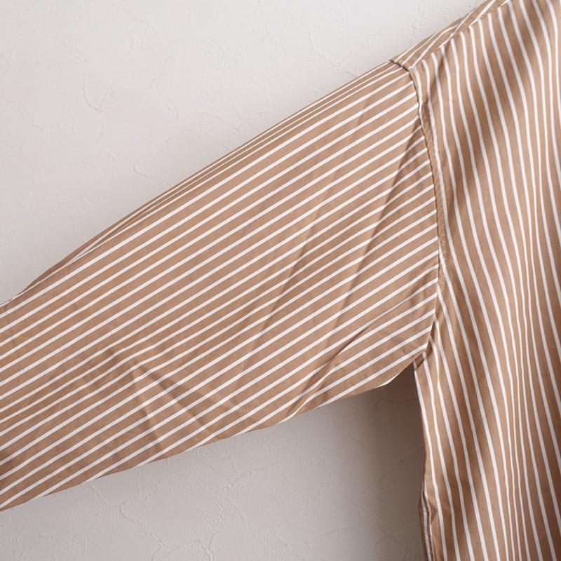 美品/定価1.8万】アワーホーム OURHOME *播州織のベーシックシャツ*F綿