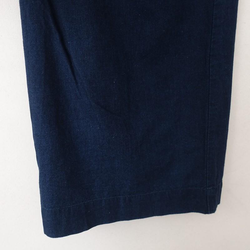 定価2.7万】パラスパレス Pal'las Palace *16/-インディゴ平織タック