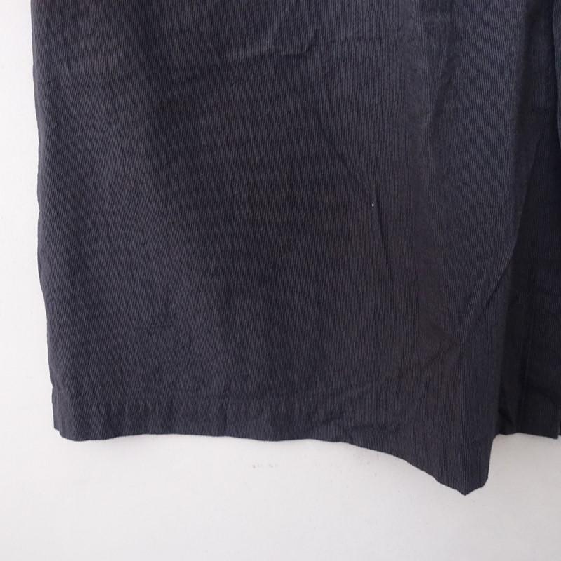 えみおわす *スタンドカラータックギャザーストライプワンピース