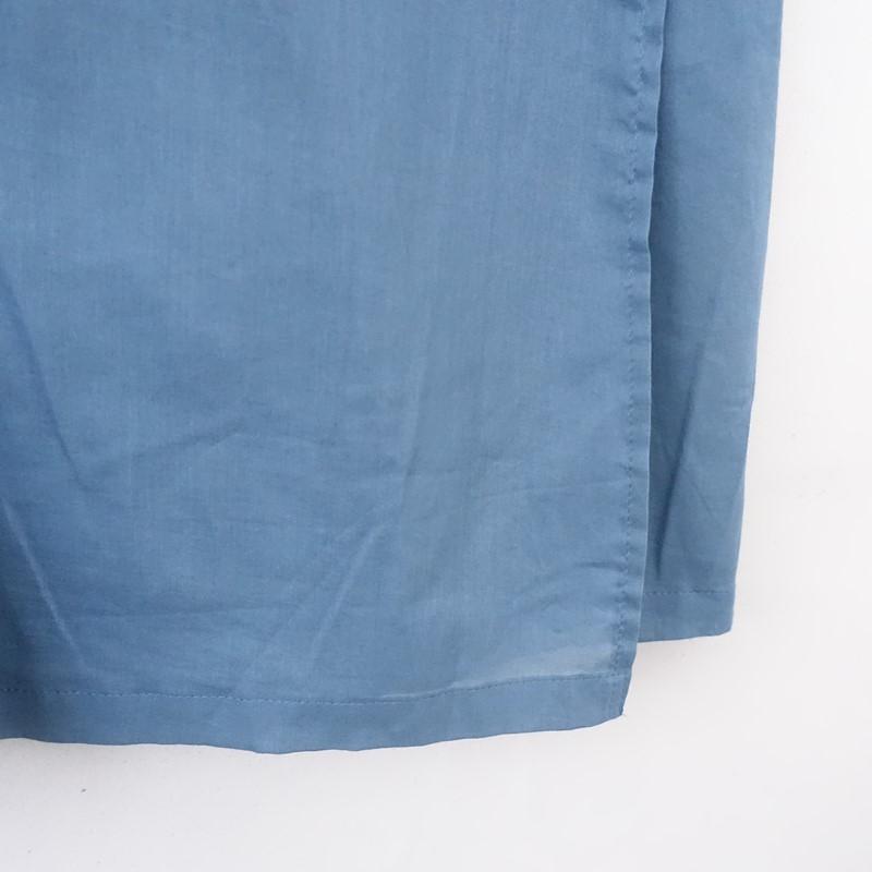 nui mond モンド ラップワンピース 美品】モンド mond./nui mond *ラップワンピース*コットン綿ブルー系