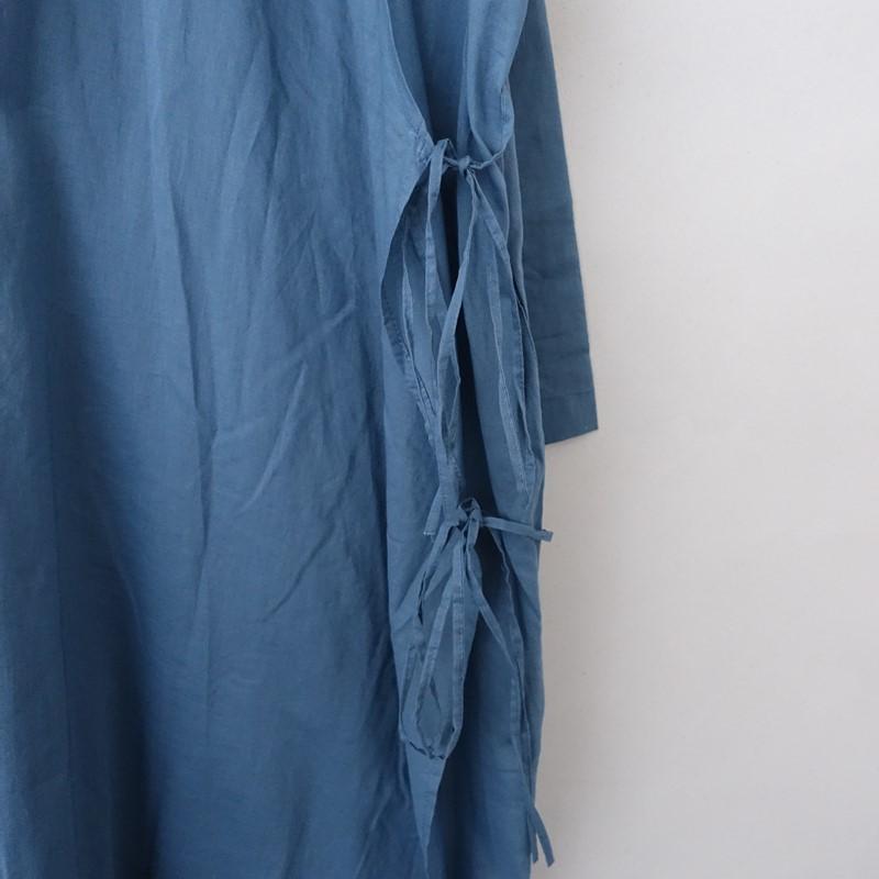 美品】モンド mond./nui mond *ラップワンピース*コットン綿ブルー系