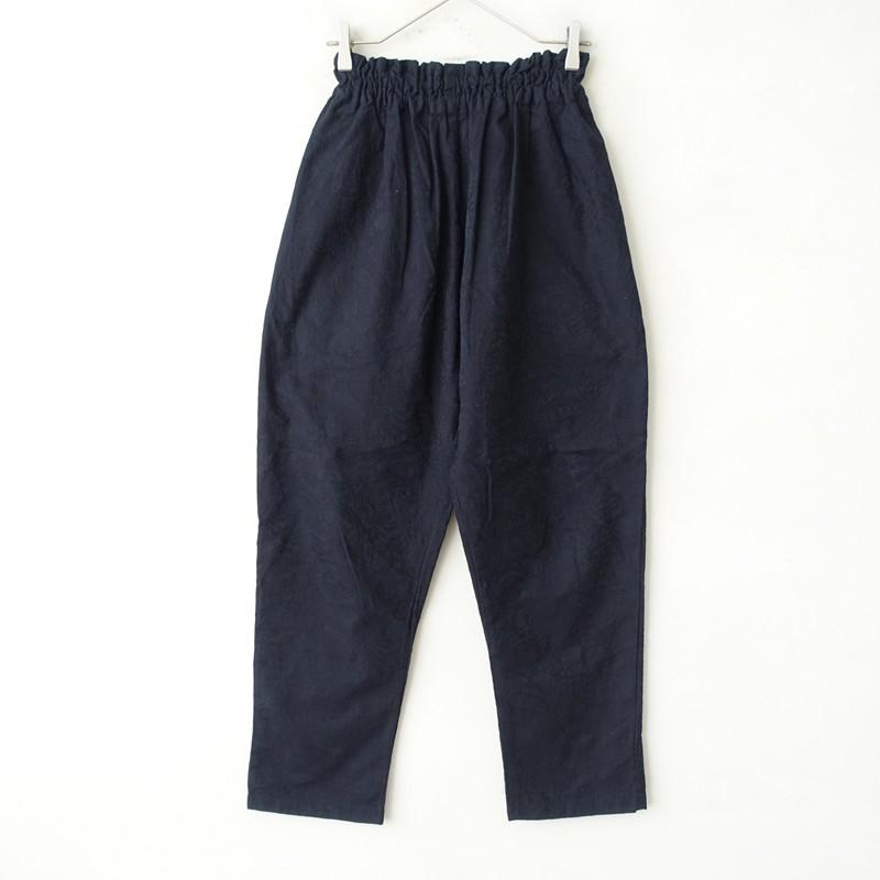 美品　内田ミシン　レディース　ピエロ　サーカスパンツ　イージー　ワイド　総柄 内田ミシン uchidamishin *ペイズリー柄パンツ*ダークネイビー濃紺ゴム