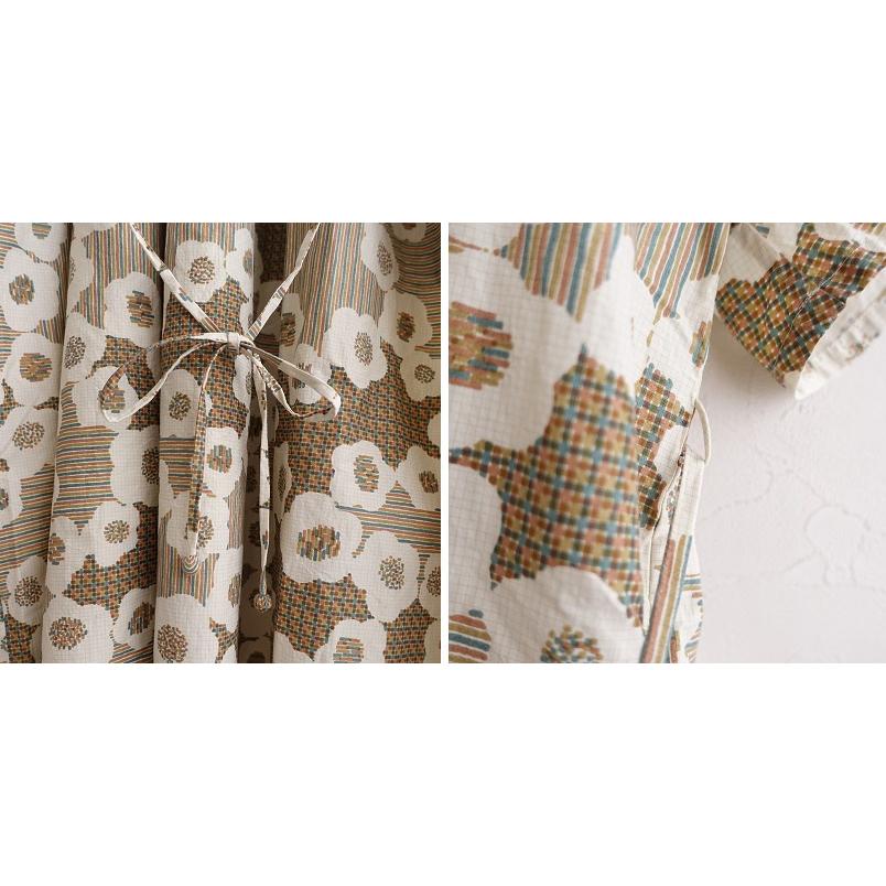 ミナペルホネン mina perhonen brisk ワンピース38 ベージュ mina perhonen（ミナペルホネン） *flower dance ワンピース*38綿絹