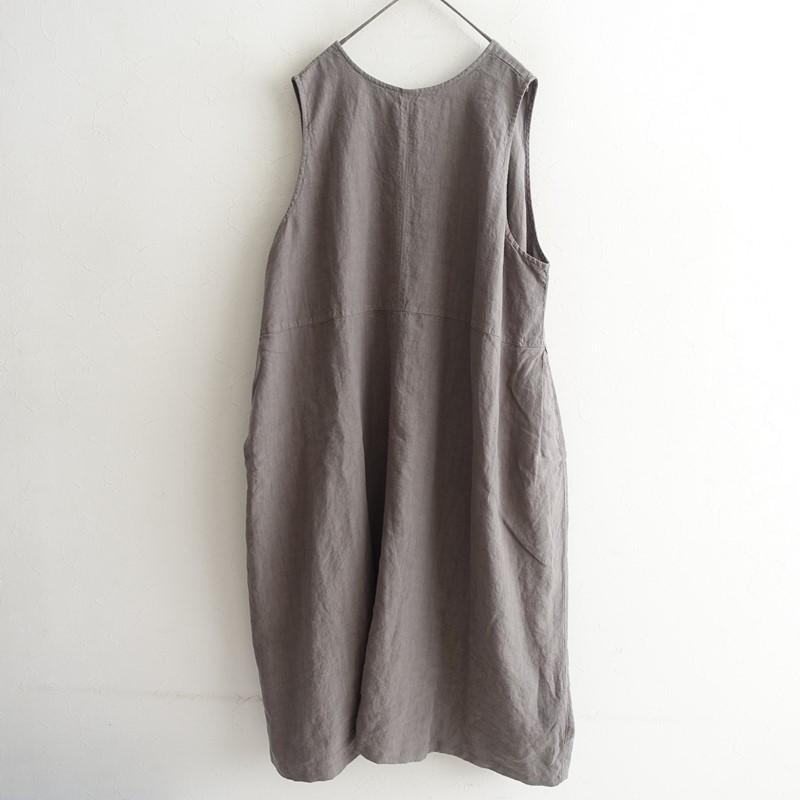 nest Robe（ネストローブ） *ブラックリネンバックVネックノースリーブ