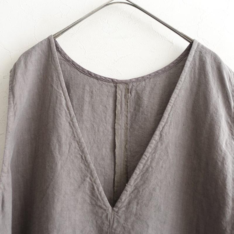 nest Robe（ネストローブ） *ブラックリネンバックVネックノースリーブ