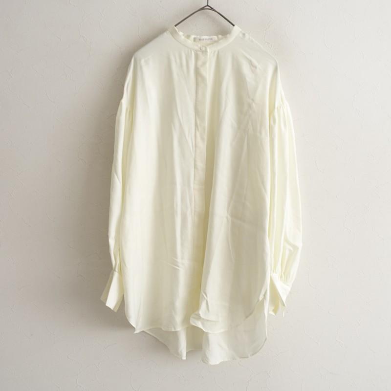 HOUSE OF LOTUS ハウスオブロータスホワイトブラウス半袖 HOUSE OF LOTUS（ハウス オブ ロータス） *バンドカラーブラウス*M