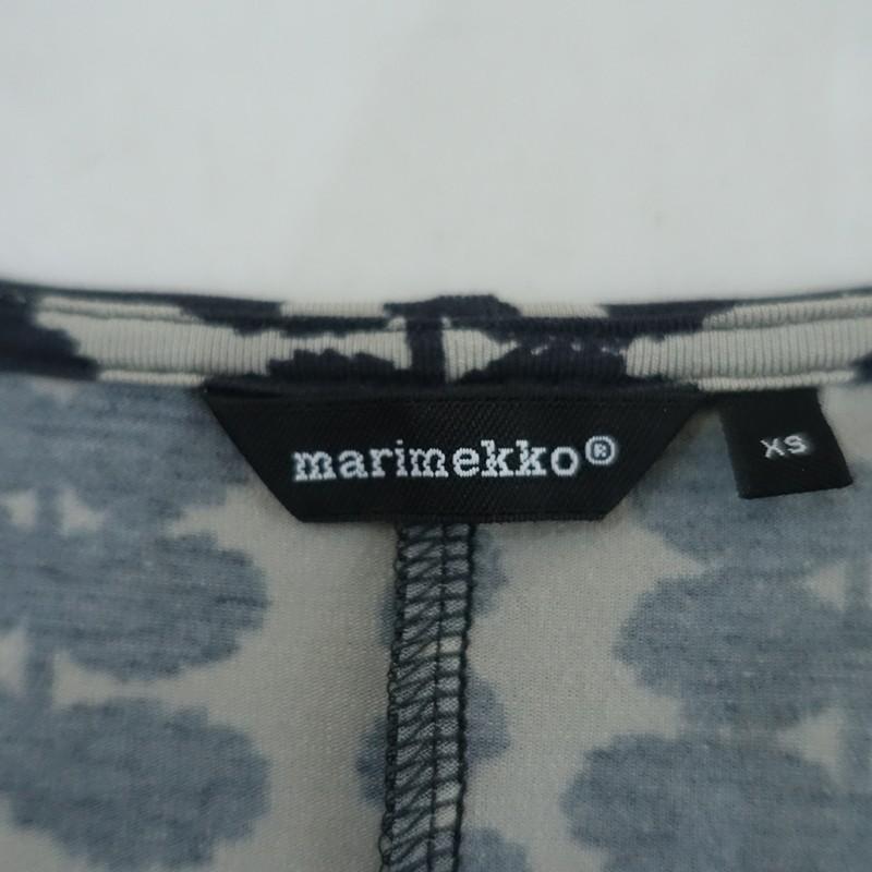 マリメッコ marimekko *5分袖カットソーチュニックワンピース*XS総柄