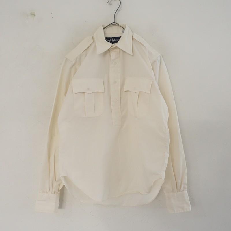 ラルフローレン Ralph Lauren *コットン混エポレット付きシャツ*8綿 