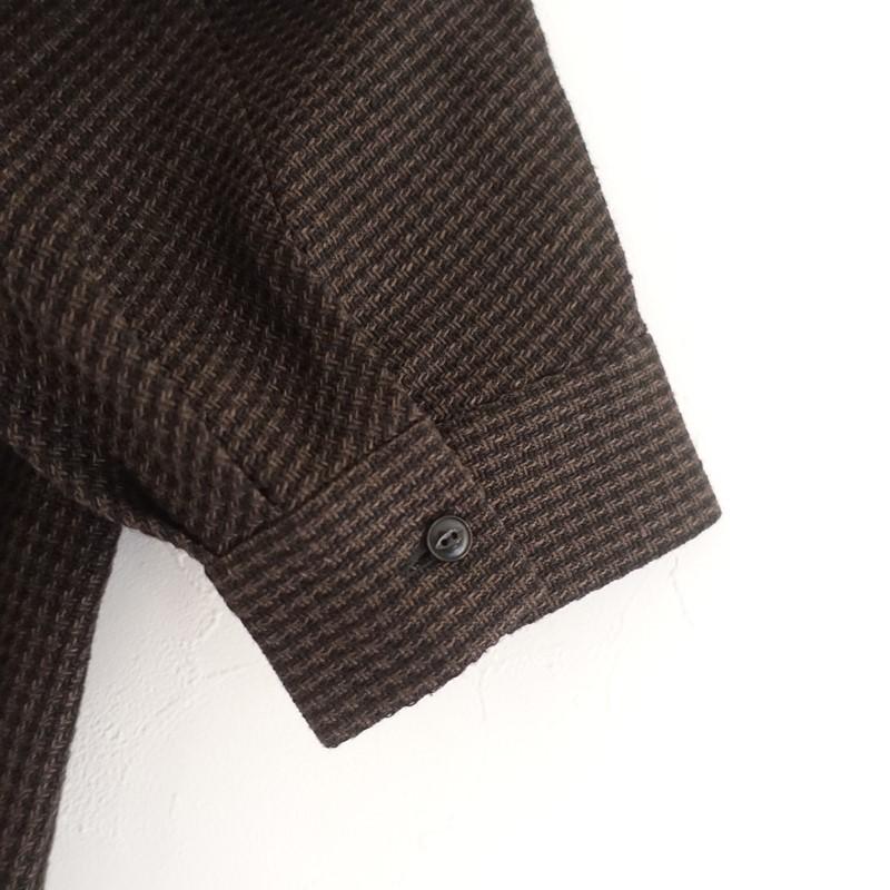 【美品/2024】アーツ&サイエンス ARTS&SCIENCE *New balloon blouse 3 プルオーバーブラウス*1茶黒チェック(25-2512-567)【03A62】の画像