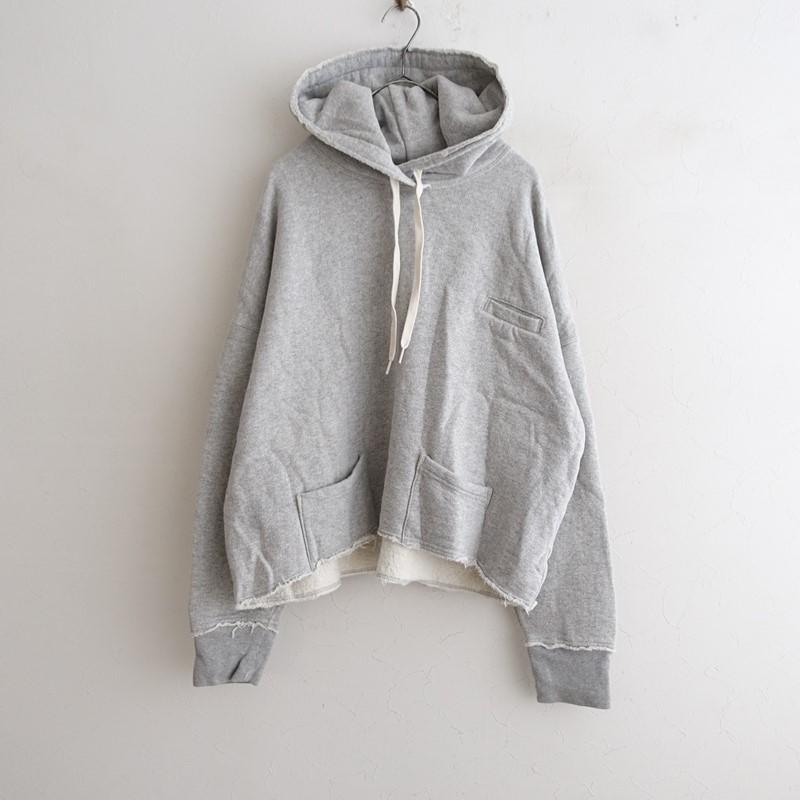 BRILL ブリル　スウェットパーカー ブリル BRILL *裏起毛スウェットパーカー*F綿コットン杢グレーフード