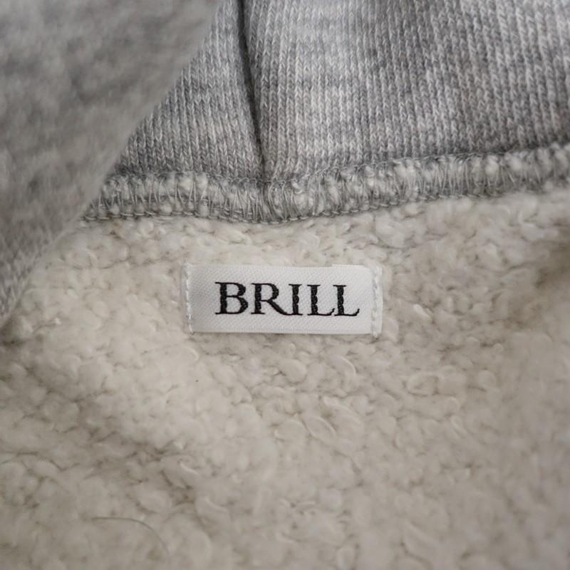 ブリル BRILL *裏起毛スウェットパーカー*F綿コットン杢グレーフード