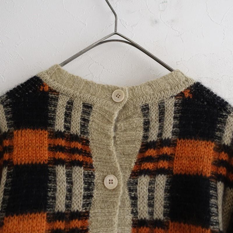 美品】マルニ MARNI *W Checkered Button Down Sweater モヘヤ混