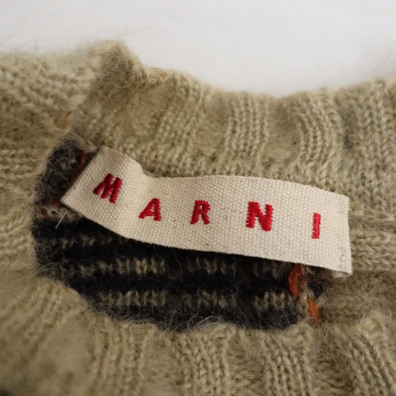 美品】マルニ MARNI *W Checkered Button Down Sweater モヘヤ混