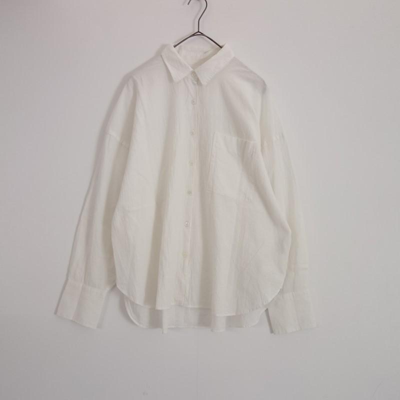 定価1.6万】カッコ Cacco *ロング丈コットンリネンシャツ*F綿麻 