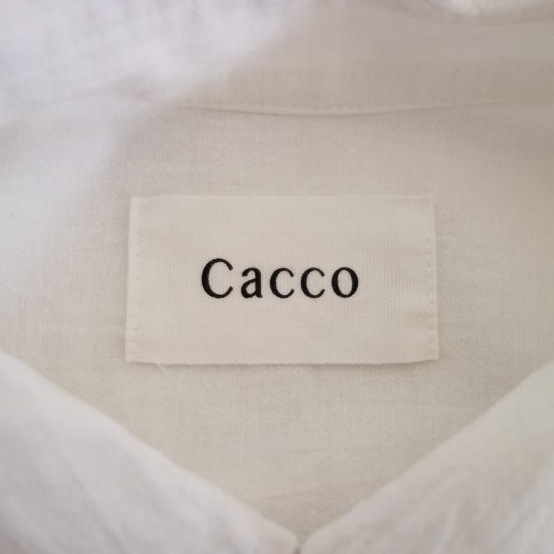 定価1.6万】カッコ Cacco *ロング丈コットンリネンシャツ*F綿麻 