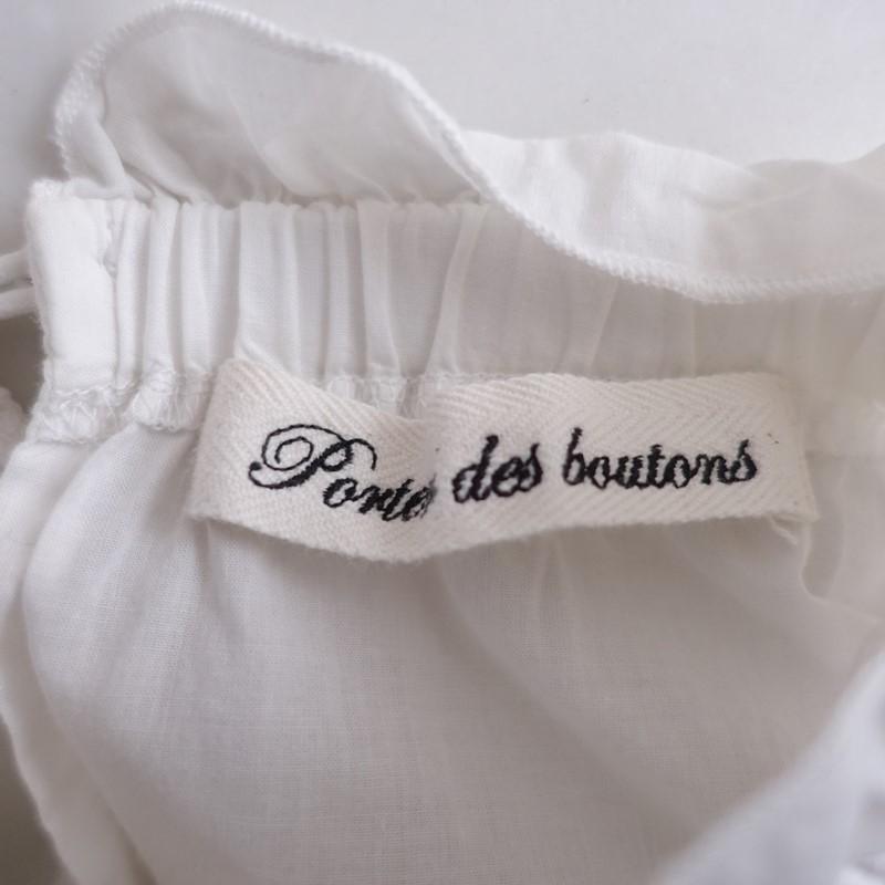 Porter des boutons（ポルテデブトン） *異素材切替フリルネックリブ 