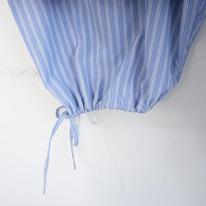 【2025SS/定価2.9万】ネストローブ nest Robe *It’s me コットンストライプバルーンサロペット*F綿ブルー(25-2601-150)【20B62】_4