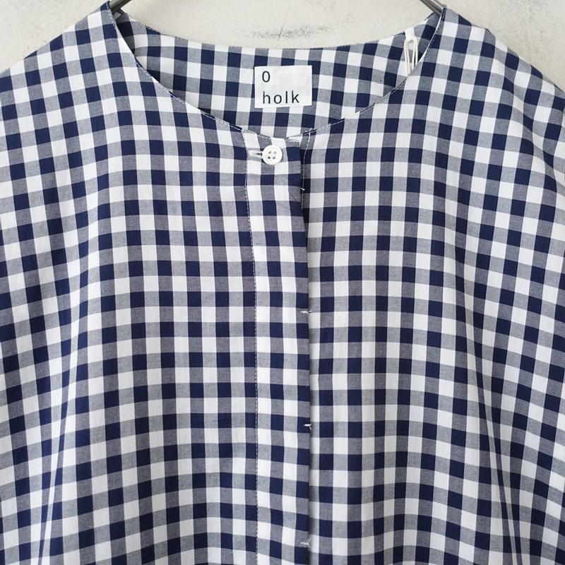 未使用/定価4.9万】ホーク holk *コットンギンガムチェックギャザー