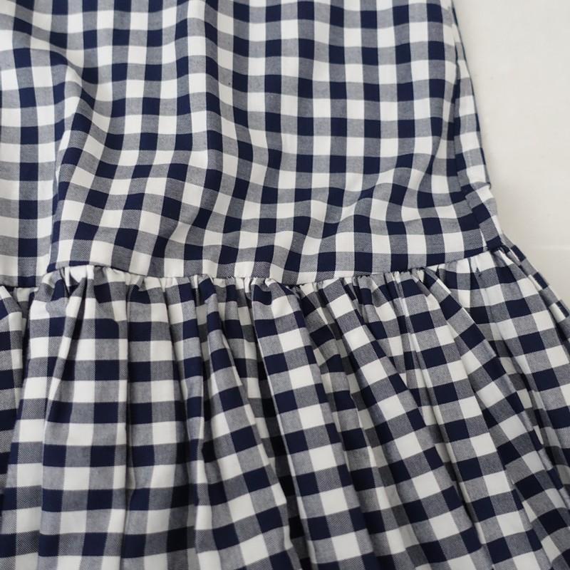 未使用/定価4.9万】ホーク holk *コットンギンガムチェックギャザー
