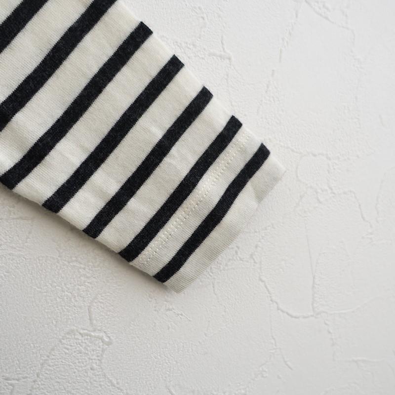 アトリエナルセ atelier naruse *ウールボーダーニットプルオーバー*F