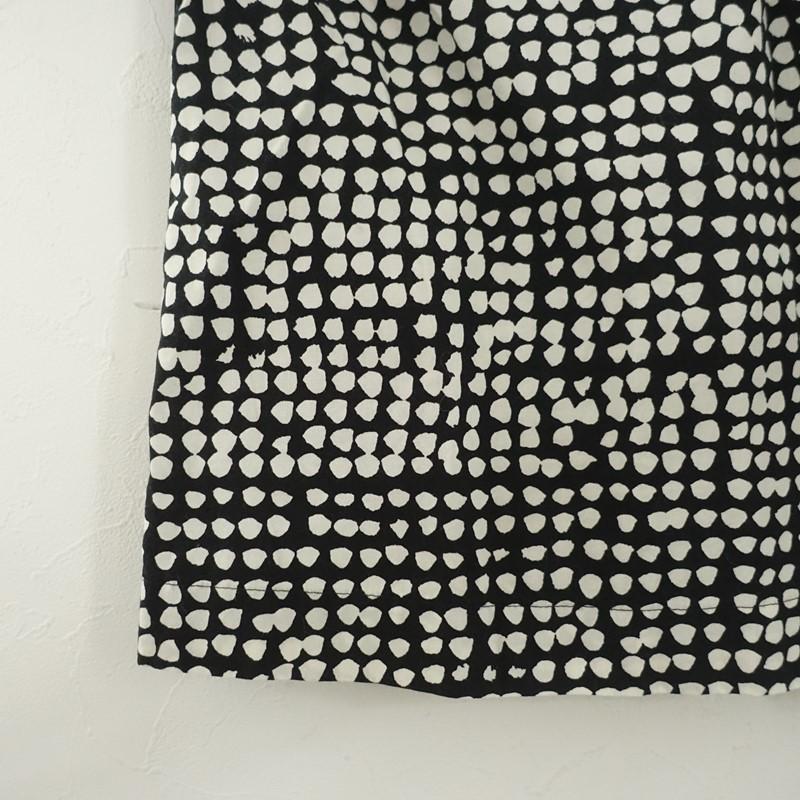 マリメッコ marimekko *長袖シャツワンピース*34綿コットン黒白