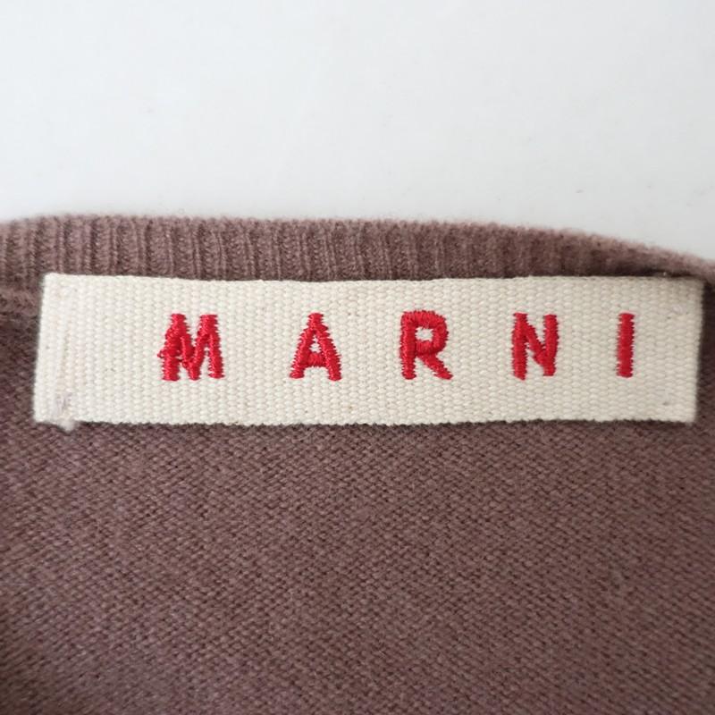 未使用】マルニ MARNI *カシミヤベスト*38ブラウン薄茶