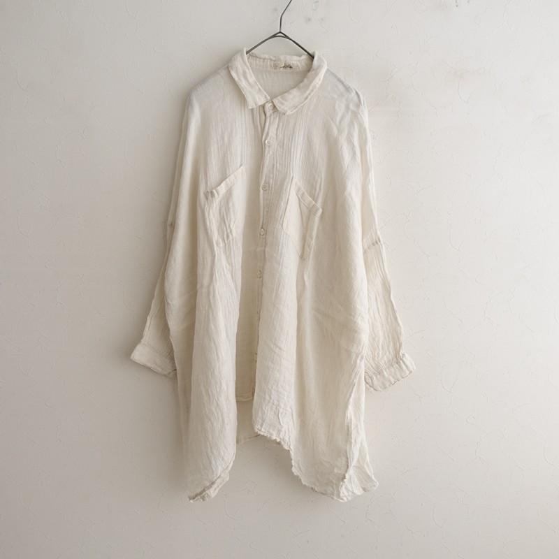 nest Robe（ネストローブ） *リネンガーゼオーバーサイズシャツ*麻