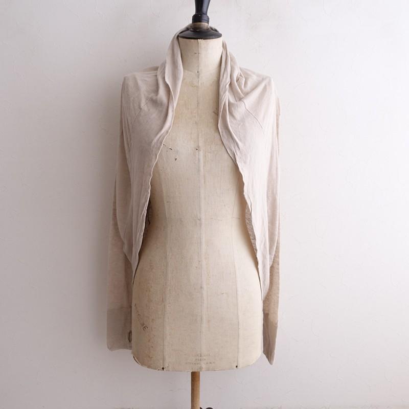 Vlas Blomme ダークグレー カーディガン サイズ1 リネン100% Vlas