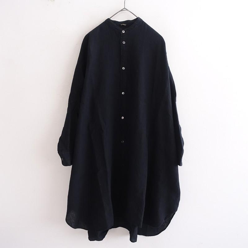 R&D.M.cリネン　シャツワンピース オールドマンズテーラー R&D.M.Co- *リネンバンドカラーワイドシャツ