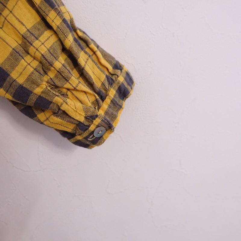 フォグリネンワーク fog linen work *リネンチェックワンピース*麻