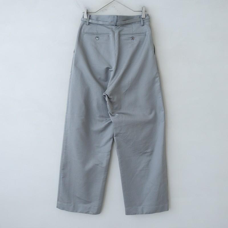 定価7.4万】ペレック pelleq *Straight Trousers シルク混ストライプ 
