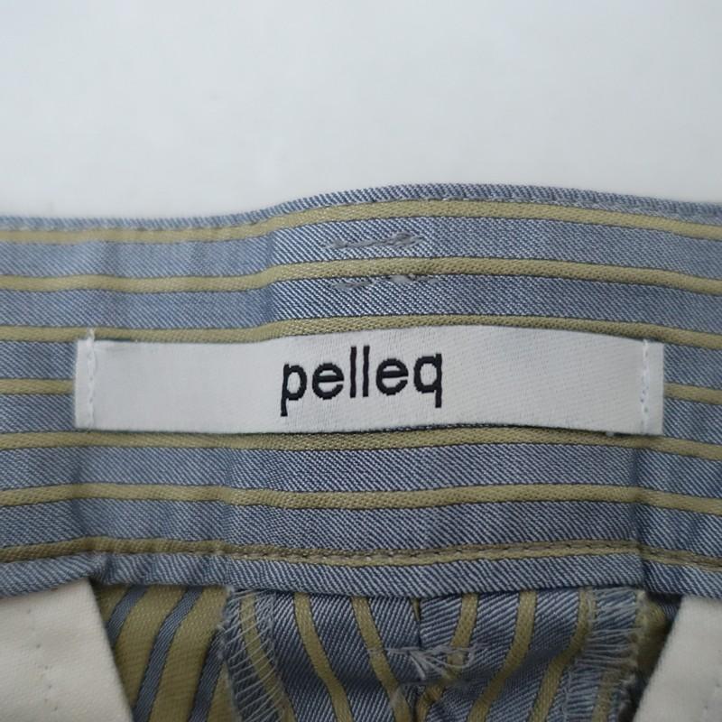 定価7.4万】ペレック pelleq *Straight Trousers シルク混ストライプ