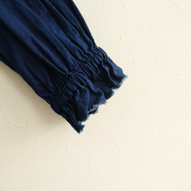 tumugu（ツムグ） 【定価2.7万】ツムグ *インディゴ刺し子フリル 