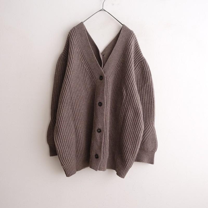 2024AW/定価6.8万】アトモファクトリー ATOMO FACTORY *RIB CARDIGAN
