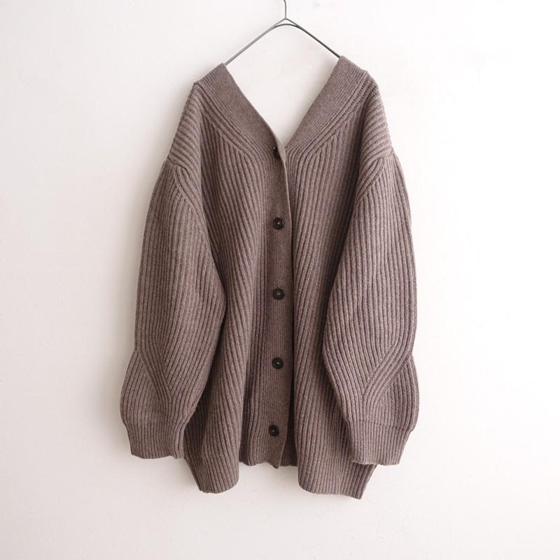 2024AW/定価6.8万】アトモファクトリー ATOMO FACTORY *RIB CARDIGAN 
