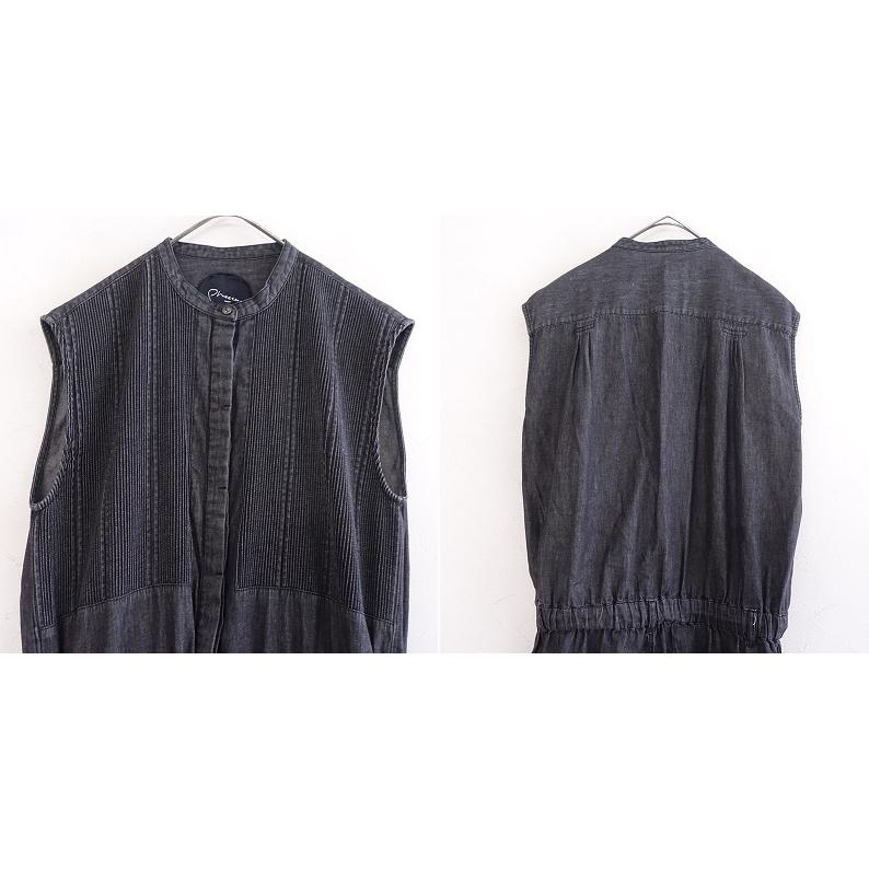 Pheeta Trinity オールインワン ピンタック ノースリーブ ブラック Pheeta（フィータ） 【定価4.5万】フィータ Pheeta. *Trinity デニム