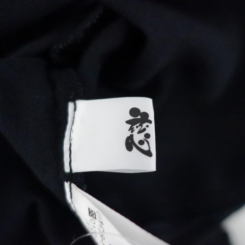 慈雨（ジウ） *ハイネックドット柄チュニック*40綿毛スミクロ墨黒プル