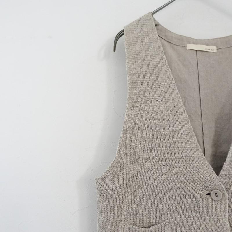 evam eva  エヴァムエヴァ　リネンノースリーブ evam eva エヴァムエヴァ リネンノースリーブ evam eva｜water linen
