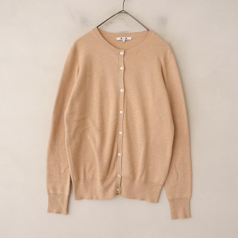 three dots（スリー ドッツ） *コットンニットカーディガン*S綿 