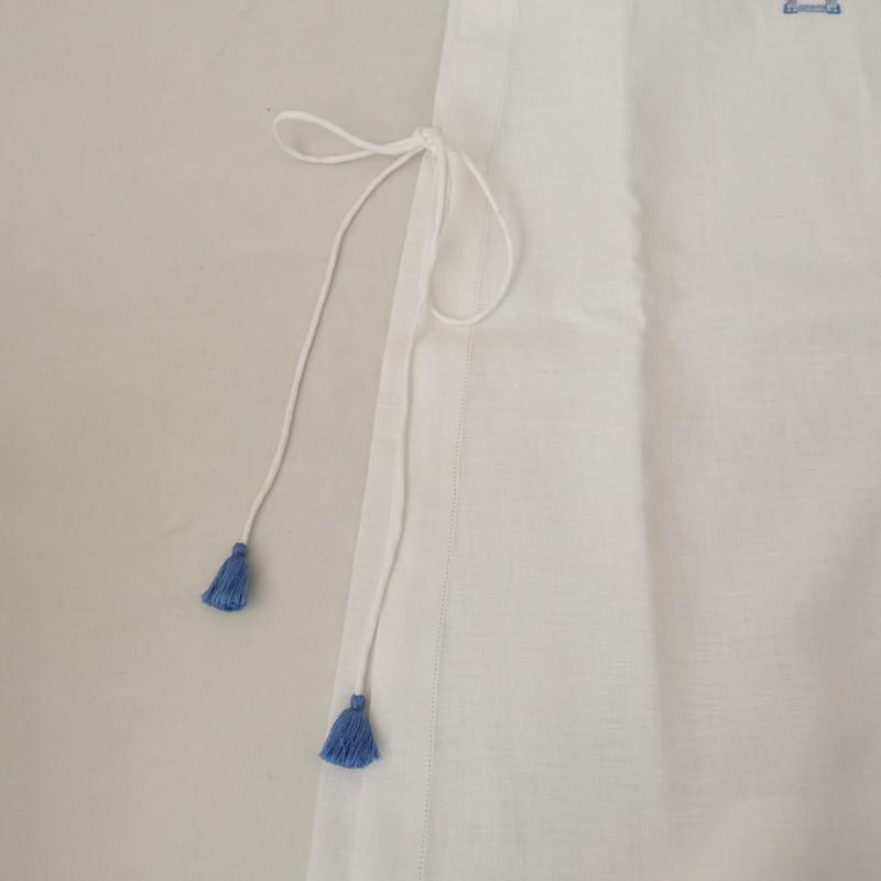 【2024SS/定価7.3万】トワヴァーズ TOWAVASE *Ajour Dress リネン刺しゅうベストワンピース*麻ホワイト白(25-2602-674)【52C62a】の画像
