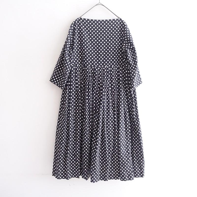 CASEY CASEY ケイシー ケイシー *ドットプリントスクエアネックタック 