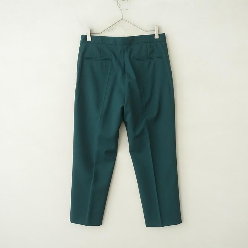 美品】マルニ MARNI *ウールテーパードパンツ*40毛ダークグリーン深緑