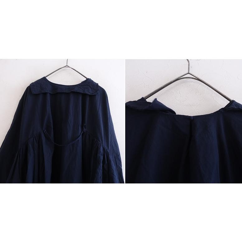 ダニエラグレジス コットン ギャザー ワイド スキッパーシャツ