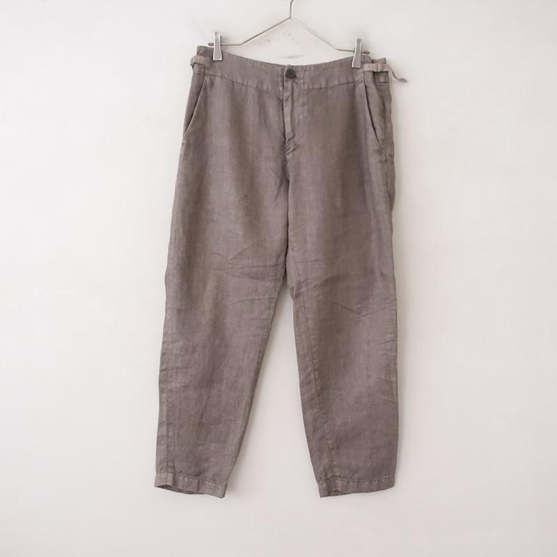 パドカレ Pas de Calais 麻レーヨンストレッチ ルーズスキニーパンツ pas de calais（パドカレ） 【2025/定価3.9万】パドカレ *リネンツイル